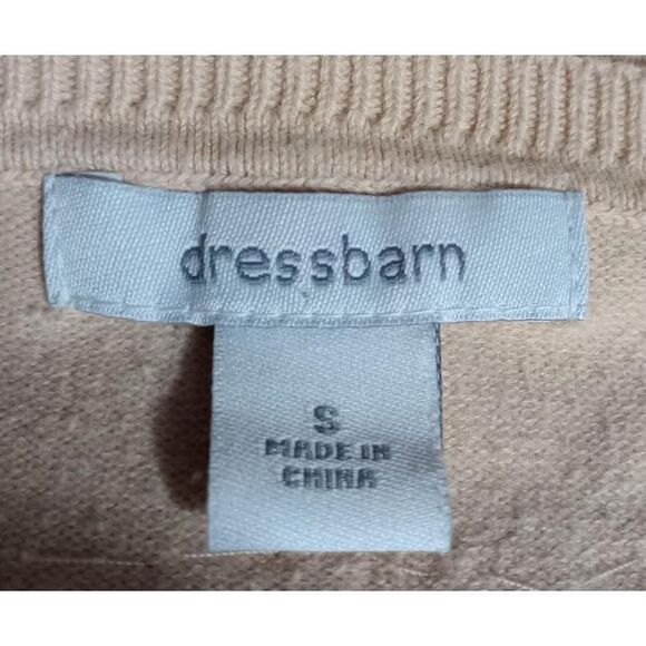 Dressbarn Sweater Ladies Small yellow Beaded Laced Light Weight Cardigan - Picture 5 of 7